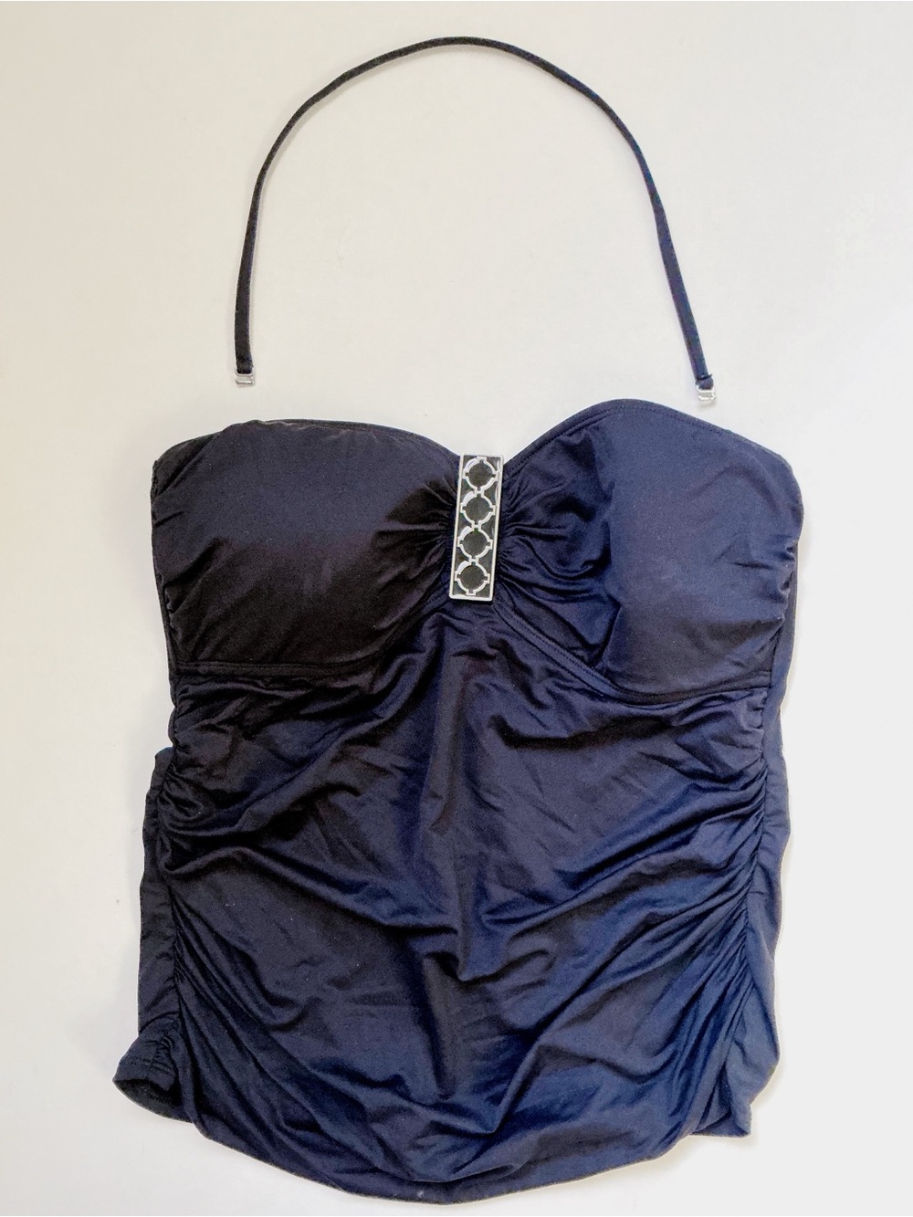 La Blanca Bandeau Swim Tankini Top • Black • 10 • WORN 1X